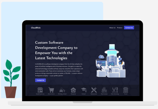 CloudBlick: A custom software development website